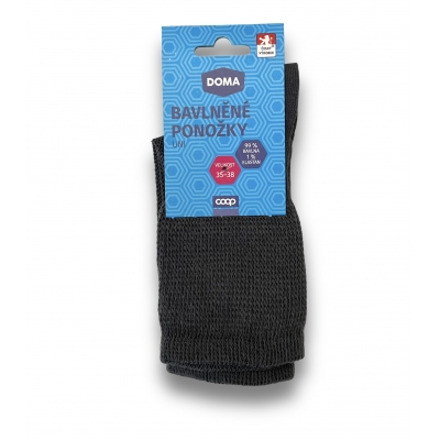 Bavlněné ponožky uni, vel. 35-38, tmavě šedé