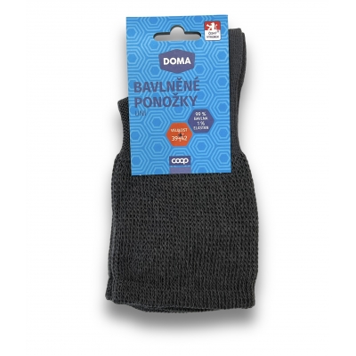 Bavlněné ponožky uni, vel. 39-42, tmavě šedé